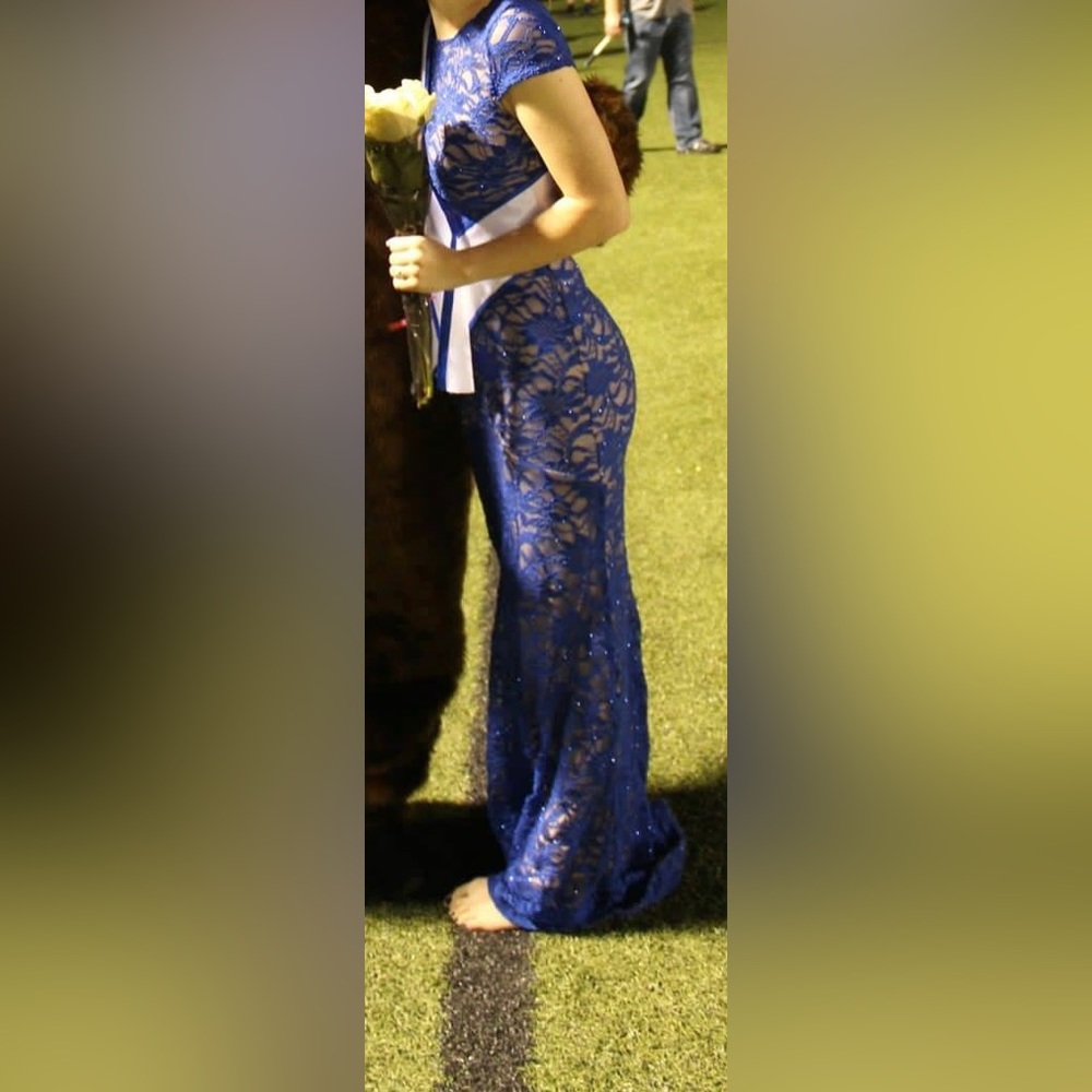 Dark blue lace dress